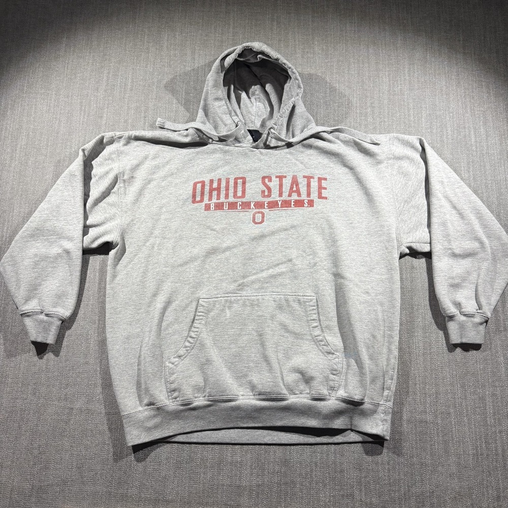 Ohio State Buckeyes Sweatshirt Mens XL Gray NCAA Football TSI Sportswear Hoodie